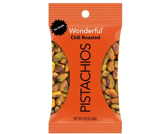 Order Wonderful Chili Roasted Pistachios 2.25 oz food online from Central Liquor Market store, Los Angeles on bringmethat.com