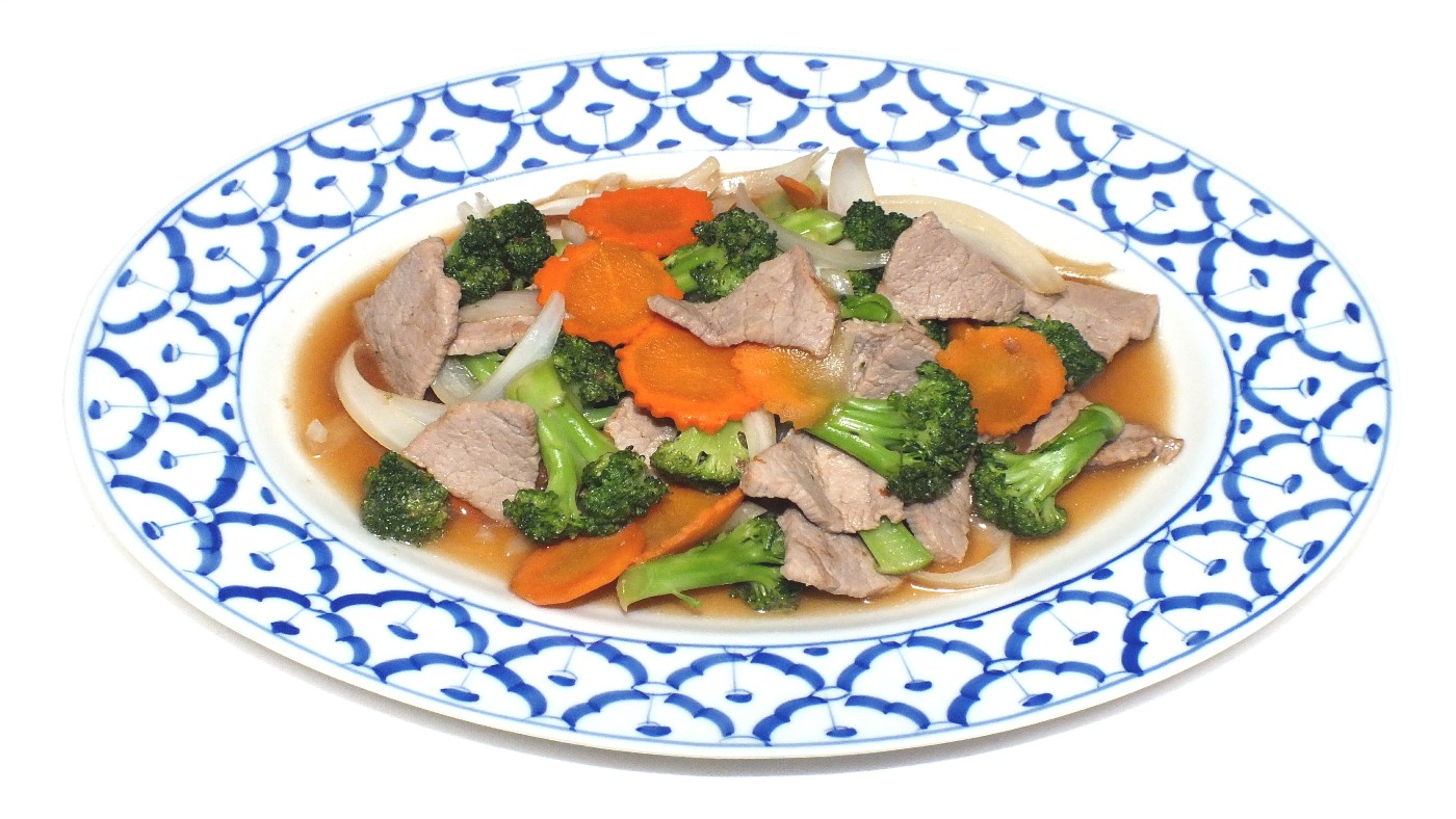 Order E12. Pad Beef Broccoli food online from Ruang Thai Restaurant store, Plano on bringmethat.com