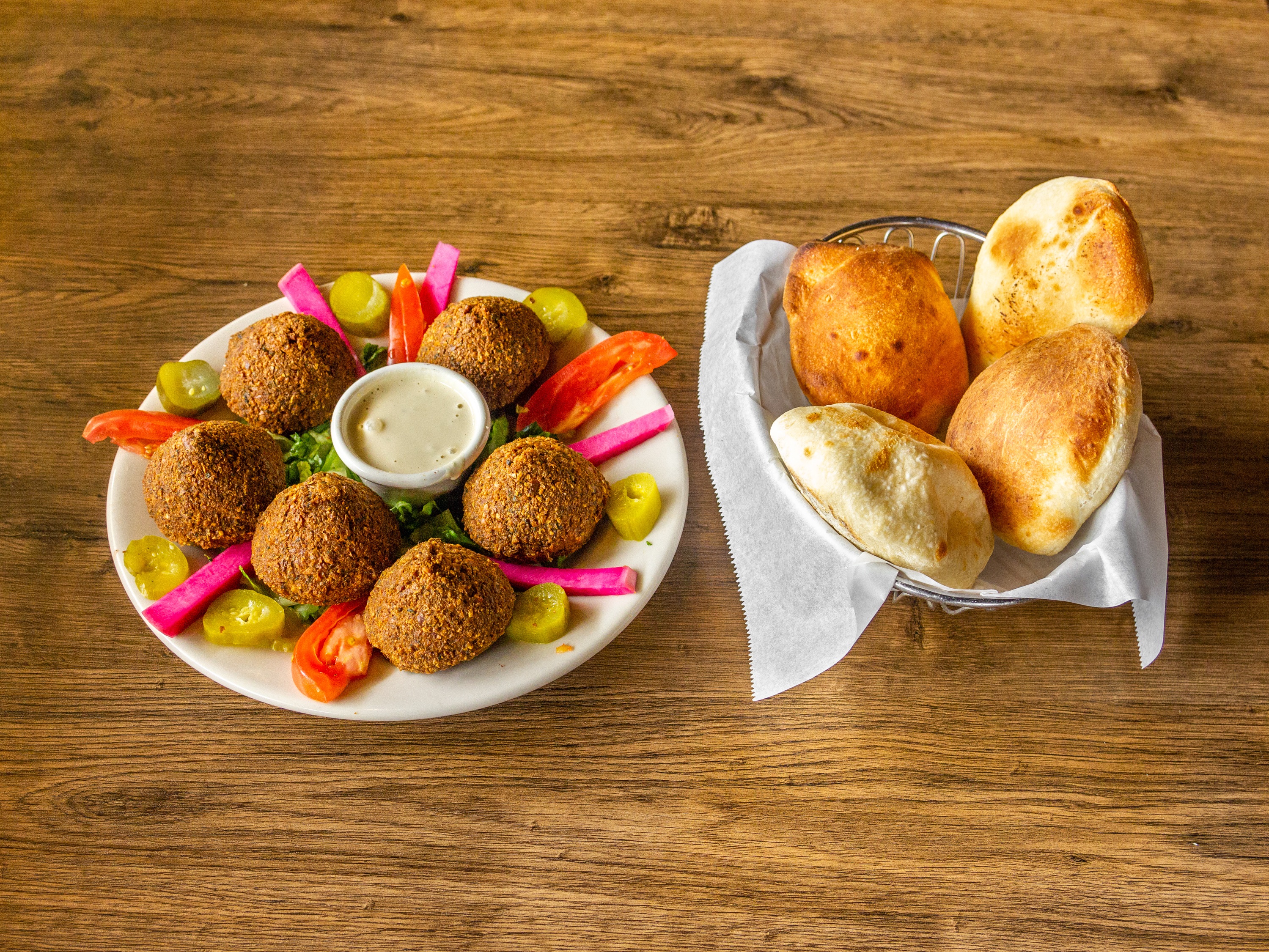 Order Falafel Plate food online from Orchard Lake Mezza store, West Bloomfield on bringmethat.com