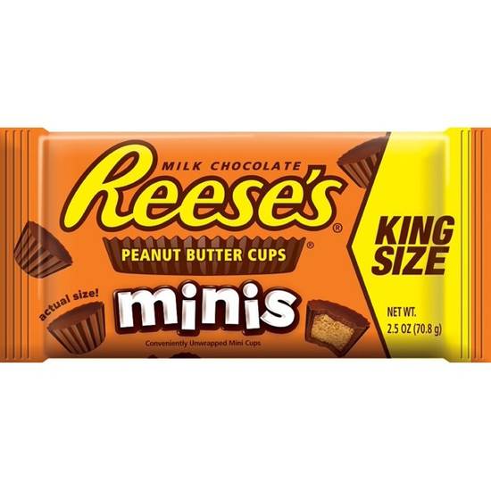 Order Reeses Peanut Butter Cups Minis King Size food online from Exxon Food Mart store, Port Huron on bringmethat.com