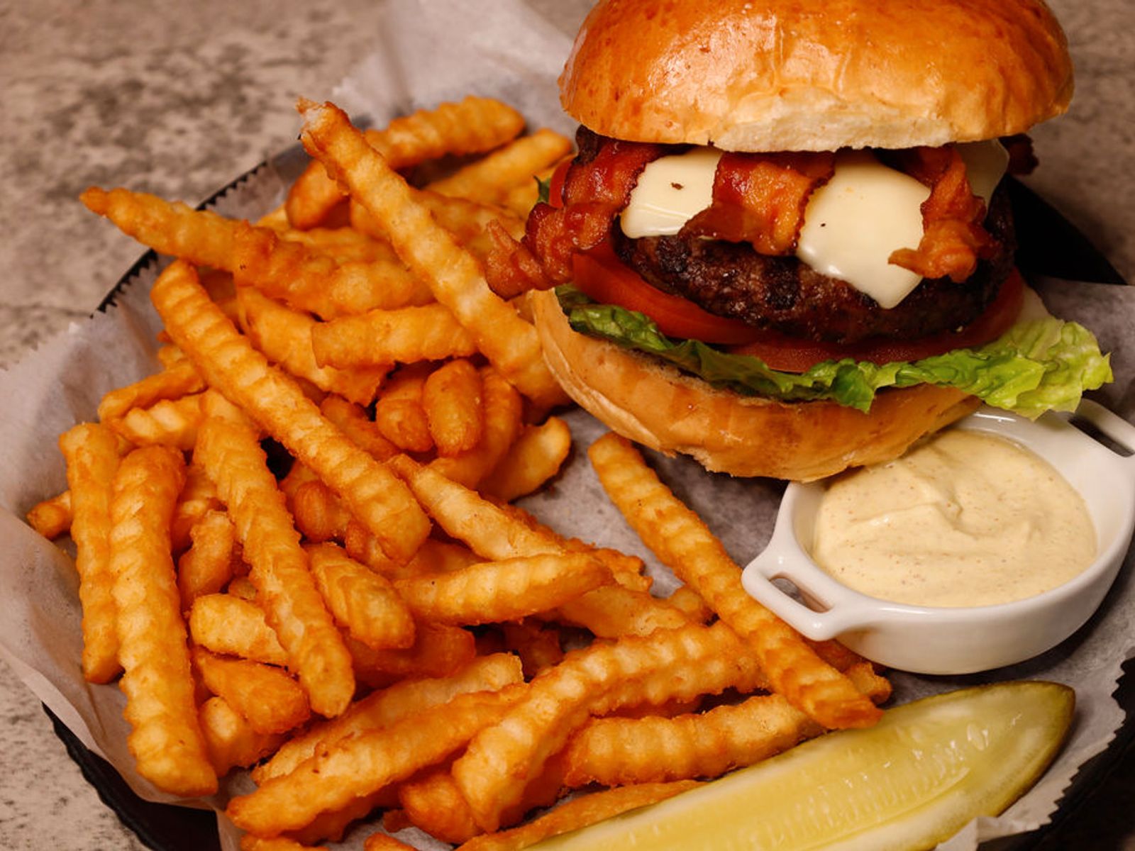Order All American Burger food online from 45th Street Pub store, Edgewater Park on bringmethat.com