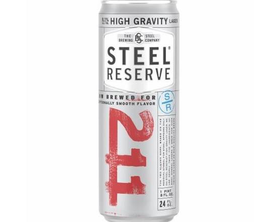 Order 211 Steel Reserve Triple export, 24 oz can beer (8.1% ABV) food online from Fastrip store, Bakersfield on bringmethat.com