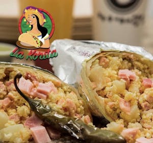 Order Jamón Burrito food online from Taqueria La Korita store, Phoenix on bringmethat.com
