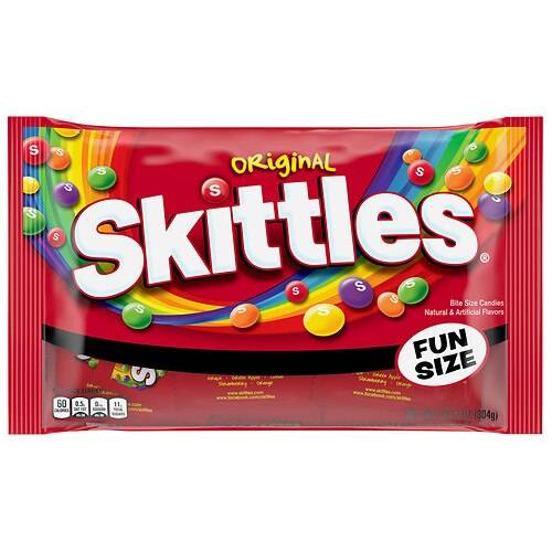 Order Skittles Original Chewy Candy Fun Size, Halloween Candy Original - 10.72 oz food online from Walgreens store, Loudonville on bringmethat.com