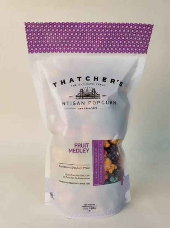 Order Fruit Medley Pouch - 7 Oz food online from Thatcher's Special Popcorn store, San Francisco on bringmethat.com