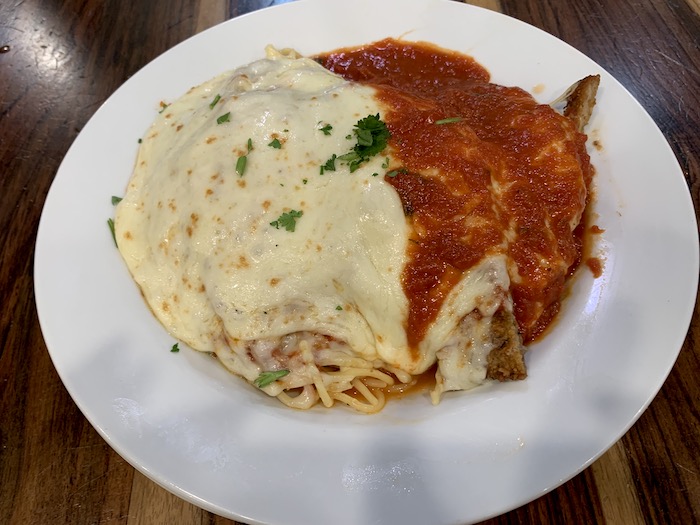 Order Veal Parmigiana food online from Silver Spoon Diner store, Queens on bringmethat.com