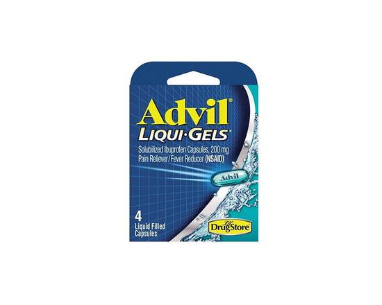 Order Advil Liquid Gels 4 Pc food online from Extra Mile 2045 store, Antioch on bringmethat.com