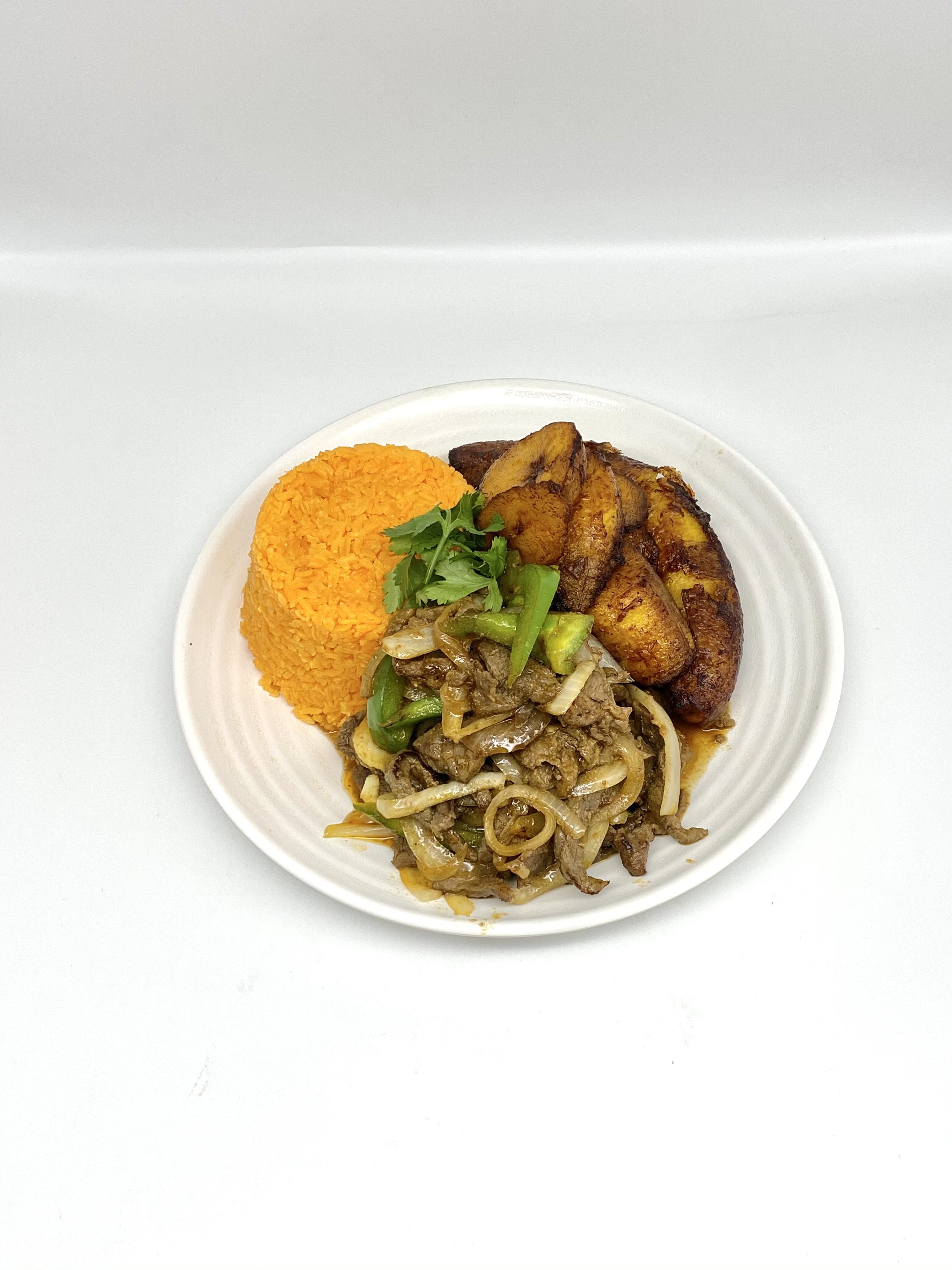 Order Over rice with maduros food online from Tacos Y Jugos Genesis store, Elmhurst on bringmethat.com