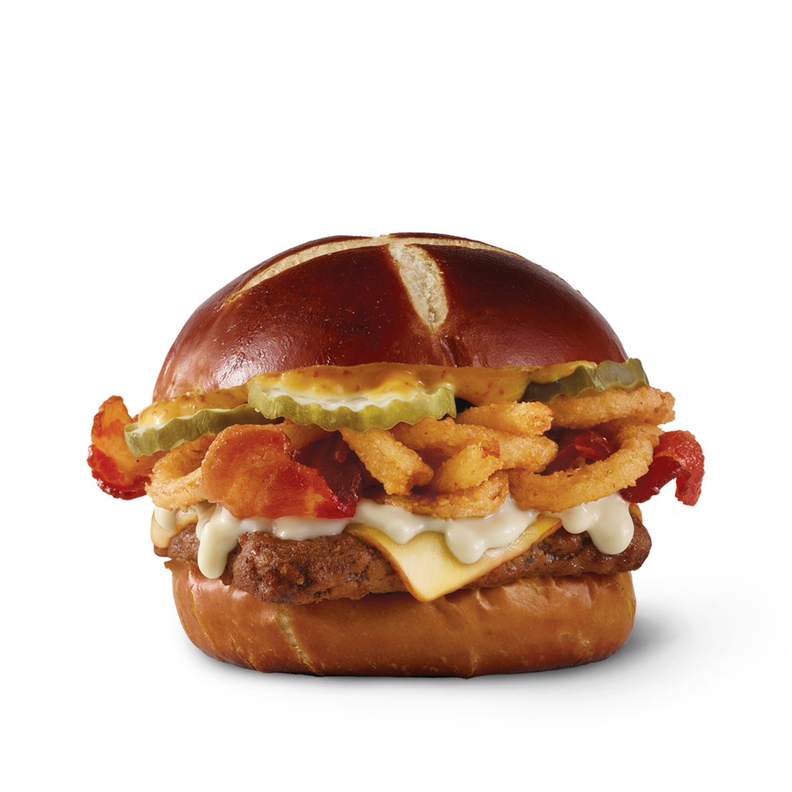 Order Pretzel Bacon Pub Cheeseburger food online from Wendy store, Green Cove Springs on bringmethat.com