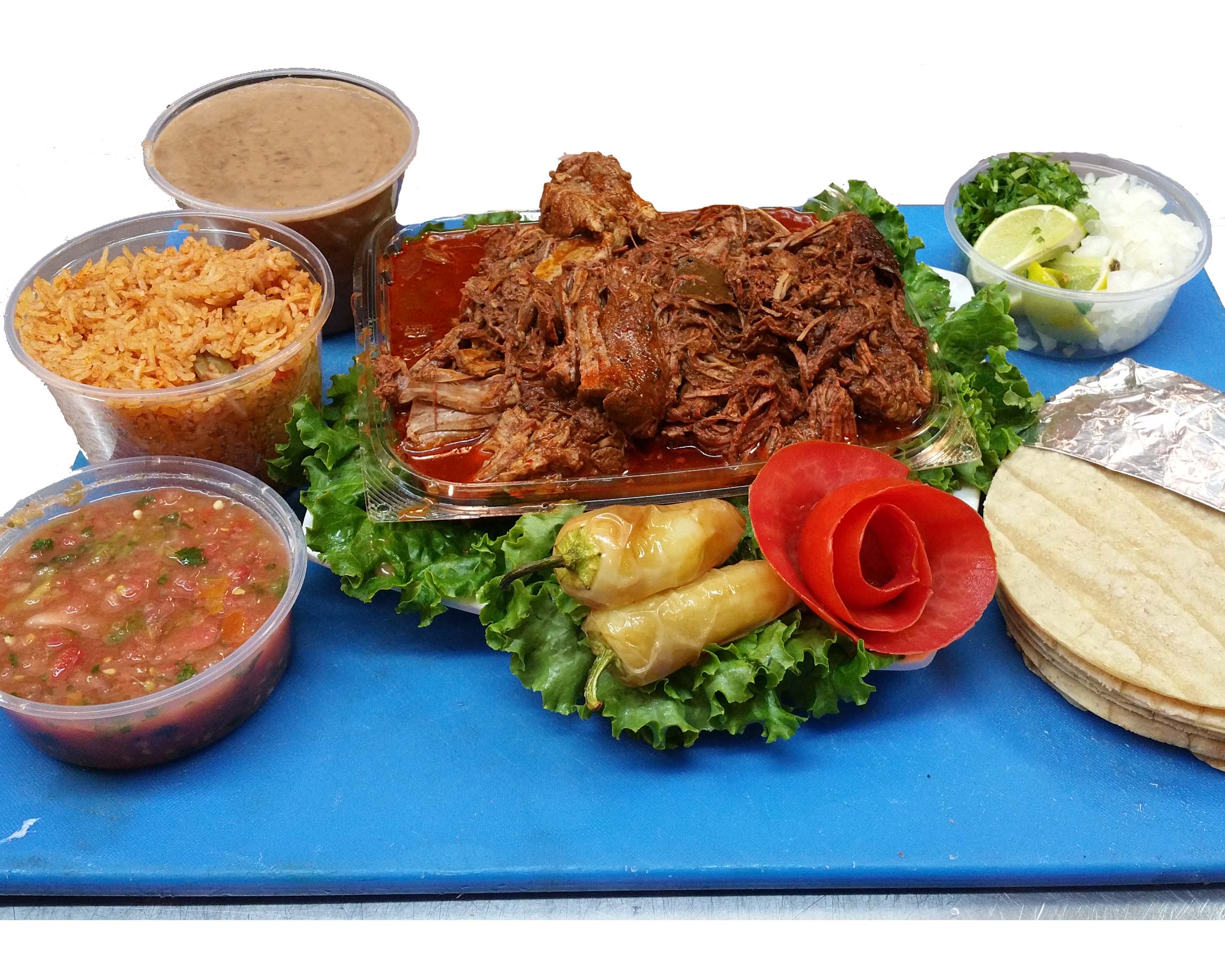 Order 1 lb. Birria Family Deal #1 ( E ) food online from Carnival Grill store, Chula Vista on bringmethat.com