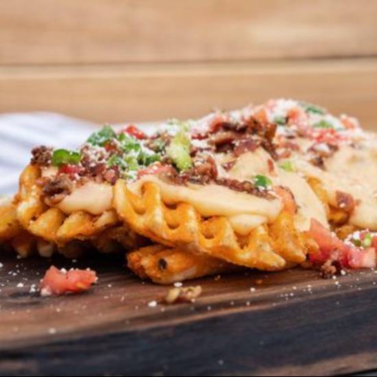Order Loaded Waffles food online from Cheesy B's store, Dallas on bringmethat.com
