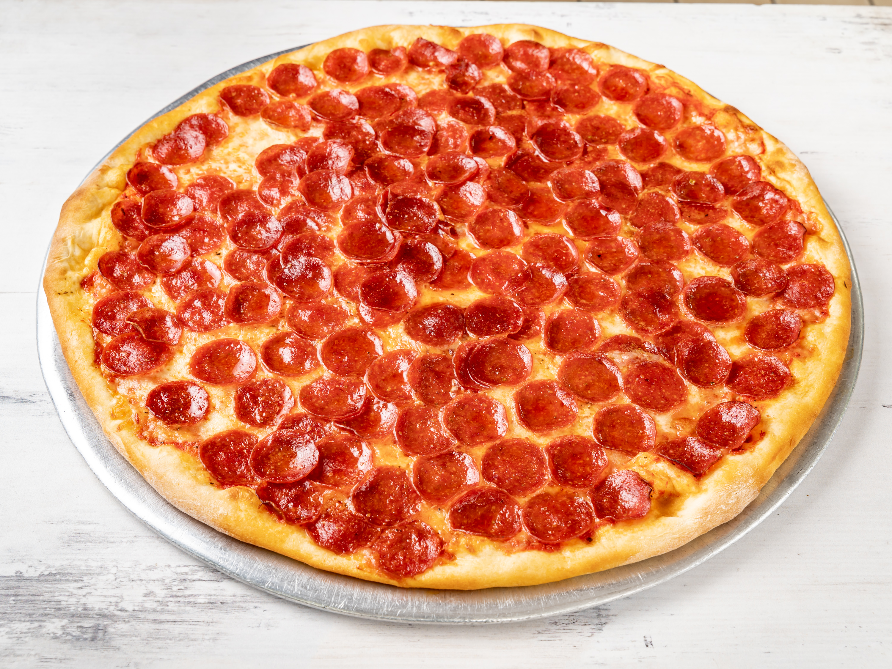 Order Pepperoni Pizza (18") food online from East Village Pizza & Kebabs store, New York on bringmethat.com
