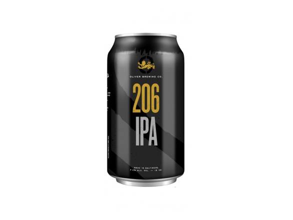 Order Oliver Brewing 206 IPA - 6x 12oz Cans food online from Magothy Wine & Spirits store, Severna Park on bringmethat.com