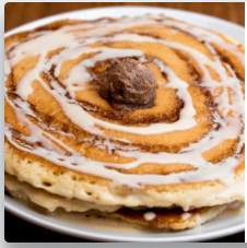 Order Cinnamon Roll Pancakes food online from Sunny Street Cafe store, Dublin on bringmethat.com