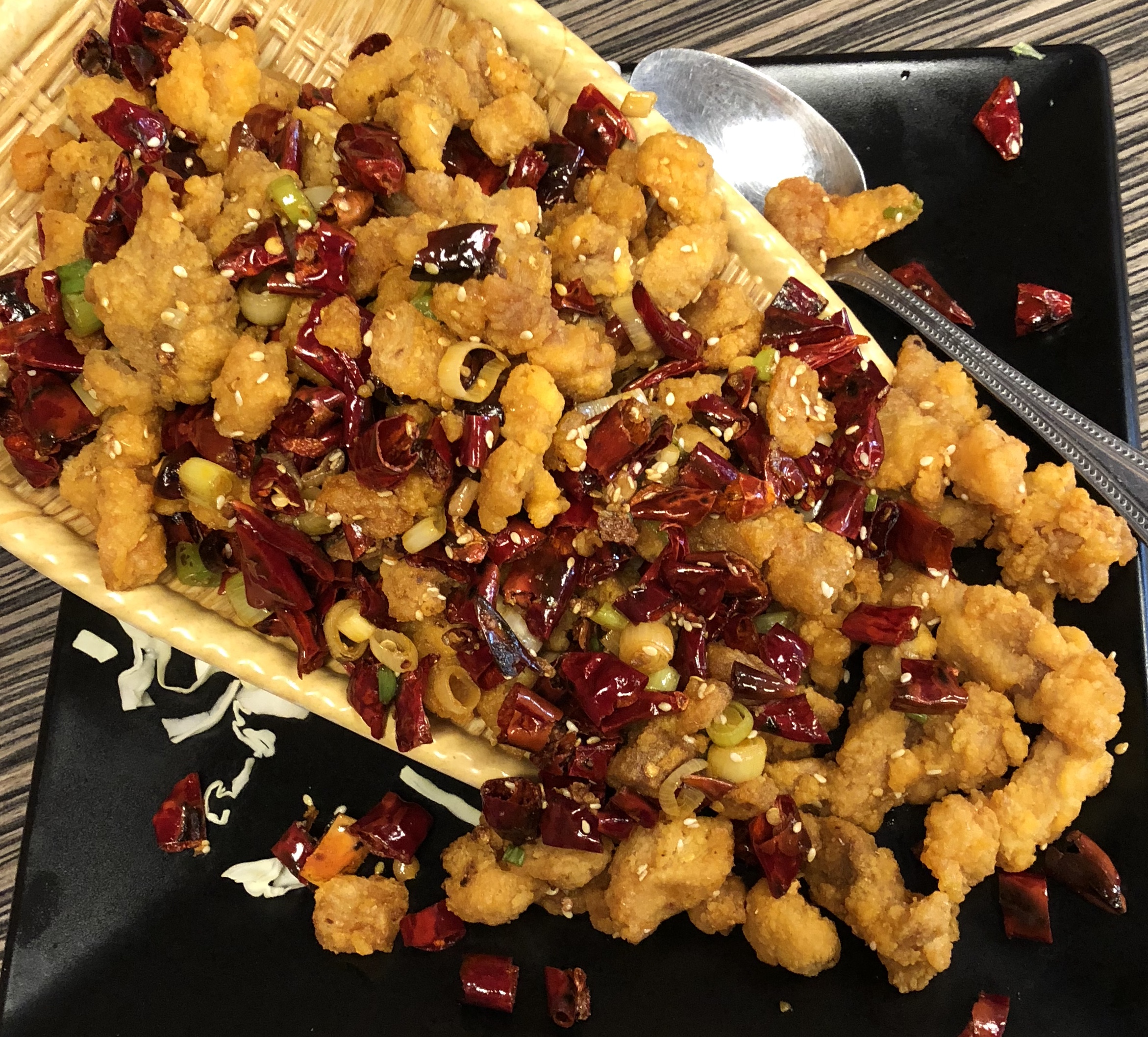 Order Diced Chicken with Dried Chili Pepper food online from Rui's Shanghai Bistro store, Redlands on bringmethat.com