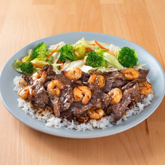 Order BEEF & SHRIMP TERIYAKI food online from Sarku Japan #340 store, San Mateo on bringmethat.com