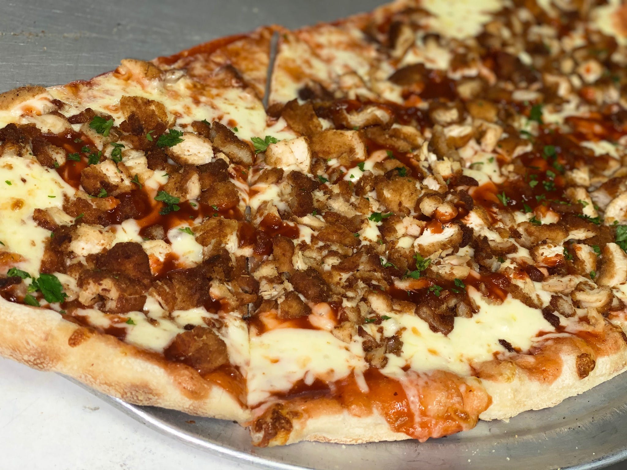 Order BBQ Chicken Pizza - Personal 10'' food online from The Grotto Pizzeria store, New York on bringmethat.com