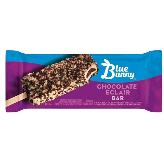 Order Blue Bunny Chocolate Eclair Bar food online from Exxon Food Mart store, Port Huron on bringmethat.com