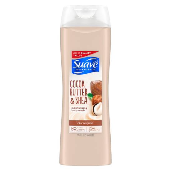 Order Suave Essentials Creamy Cocoa Butter and Shea Body Wash, 15 OZ food online from CVS store, SPRING VALLEY on bringmethat.com