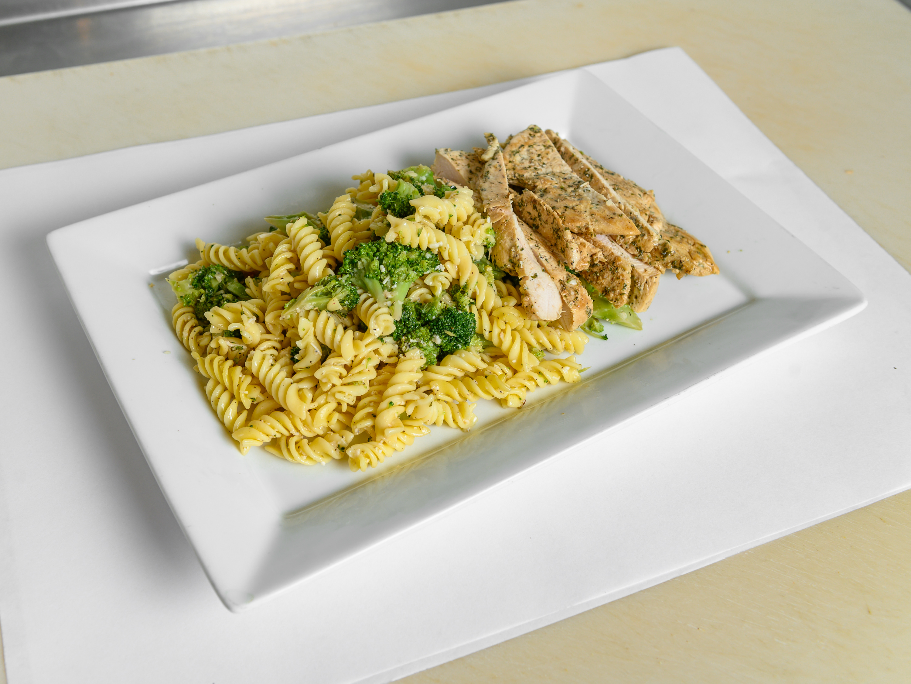 Order Grilled Chicken with Pasta and Broccoli food online from West Bank Gourmet Deli store, New York on bringmethat.com