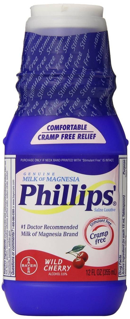 Order Phillips' Saline Laxative Wild Cherry (12 oz) food online from Rite Aid store, EAST AURORA on bringmethat.com