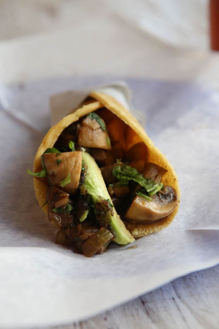 Order MUSHROOM TACO food online from The Taco Stand store, Orange on bringmethat.com