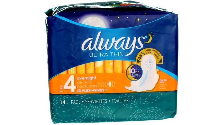 Order Always Ultra Thin Pads Overnight food online from Route 7 Food Mart store, Norwalk on bringmethat.com