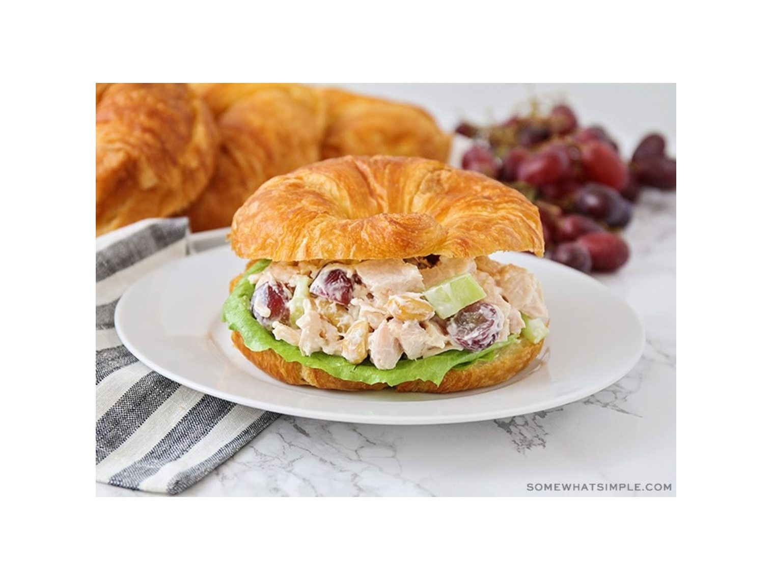 Order House Made Chicken Salad Croissant Lunch food online from Green Day Cafe store, Yukon on bringmethat.com