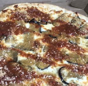 Order  Eggplant Parmigiana Pizza food online from La Nonna Pizzeria store, North Plainfield on bringmethat.com