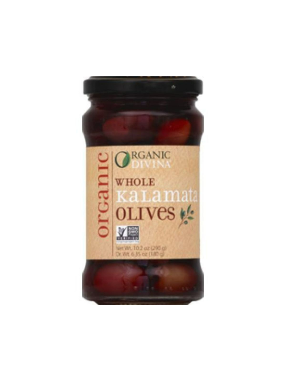 Order Divina Organic Whole Kalamata Olives (6.35 oz) food online from Stock-Up Mart store, Los Angeles on bringmethat.com