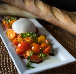 Order Burrata Cheese Caprese salad food online from Sunset Cafe store, Greensburg on bringmethat.com