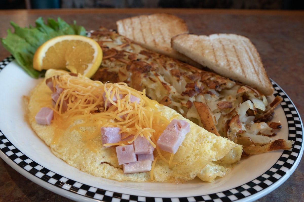 Order Ham & Cheese Omelette food online from Black Bear Diner store, Colorado Springs on bringmethat.com