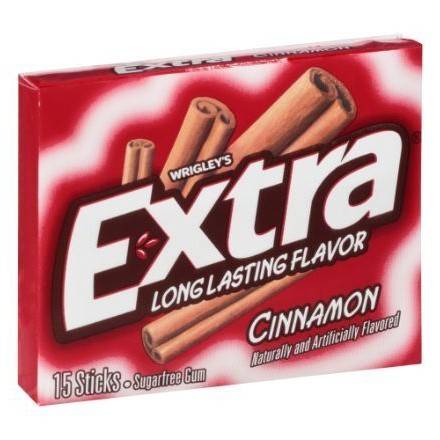 Order Extra Cinnamon Sugarfree Gum Stick (15 count) food online from 7-Eleven By Reef store, Marietta on bringmethat.com