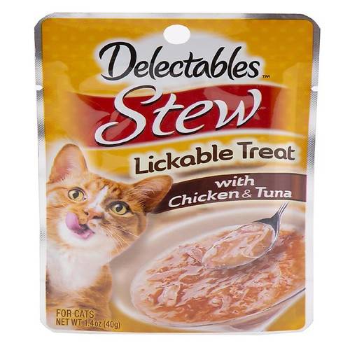 Order Hartz Delectables Stew Cat Treats Chicken And Tuna - 1.4 oz food online from Walgreens store, CORTLAND on bringmethat.com