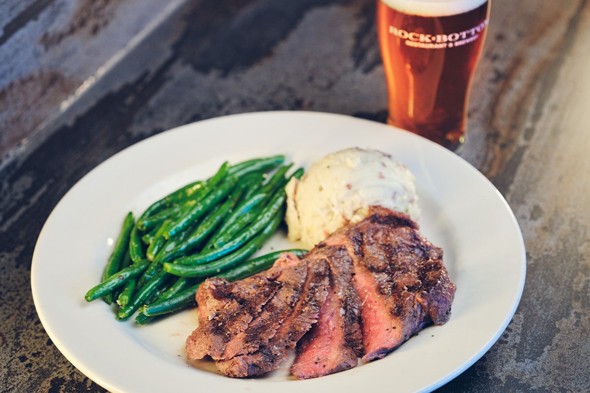 Order STEAKHOUSE SIRLOIN food online from Rock Bottom Restaurant & Brewery store, Colorado Springs on bringmethat.com