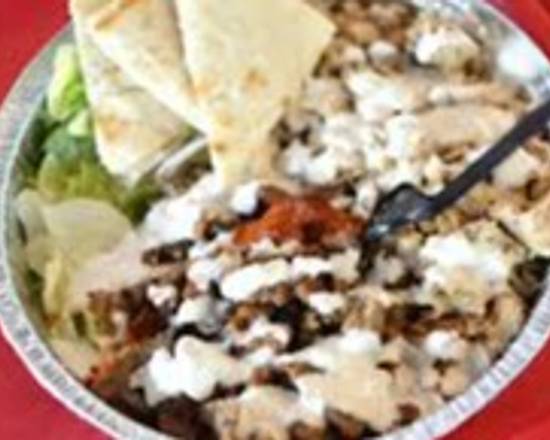 Order Beef Gyro Rice Plate food online from KRONOS MEDITERRANEAN store, San Jose on bringmethat.com