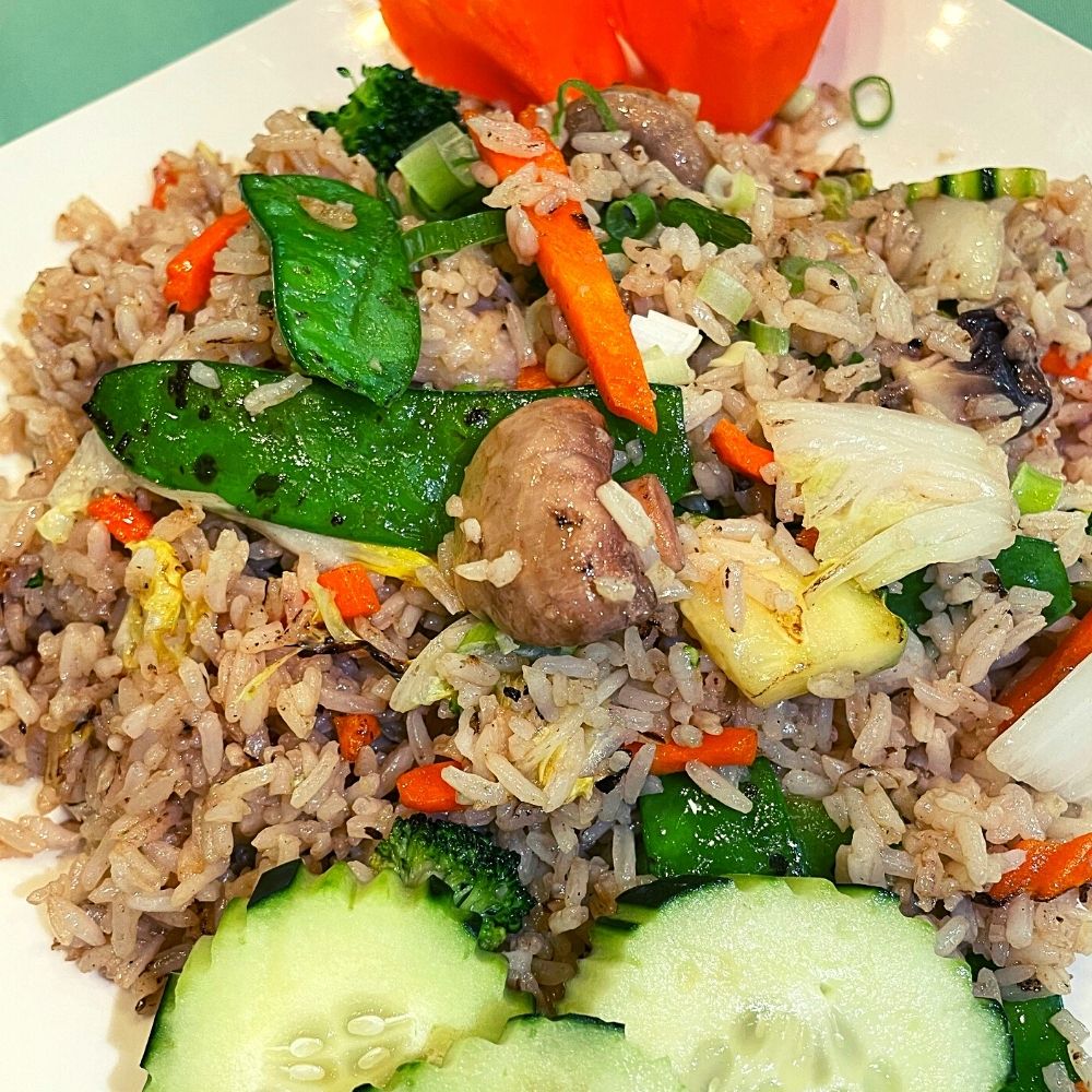 Order Vegetarian Fried Rice food online from Ploy Thai Cuisine store, The Woodlands on bringmethat.com