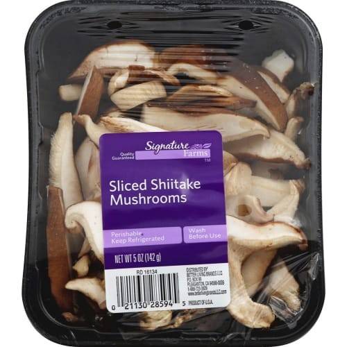 Order Signature Farms · Sliced Shiitake Mushrooms (5 oz) food online from Albertsons Express store, Gallup on bringmethat.com