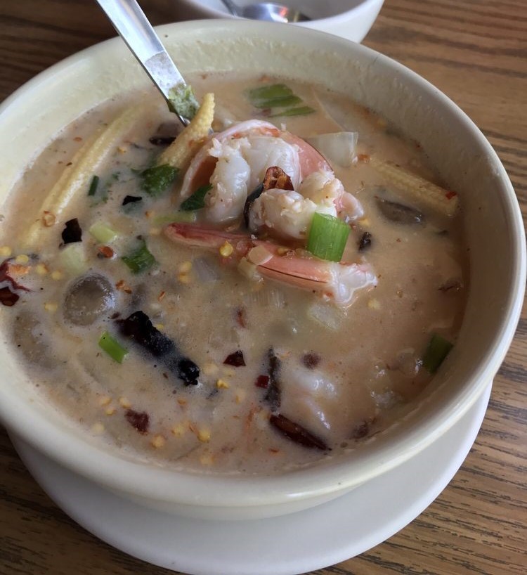 Order Tom Kha with Prawns Soup food online from Bangkok patio store, San Mateo on bringmethat.com