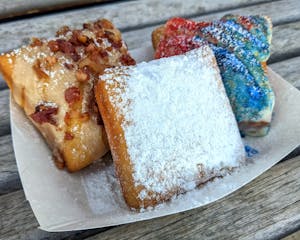 Order Funky Trio (Sweet Beignets Only) food online from Dusty Biscuit Beignets store, Fort Worth on bringmethat.com