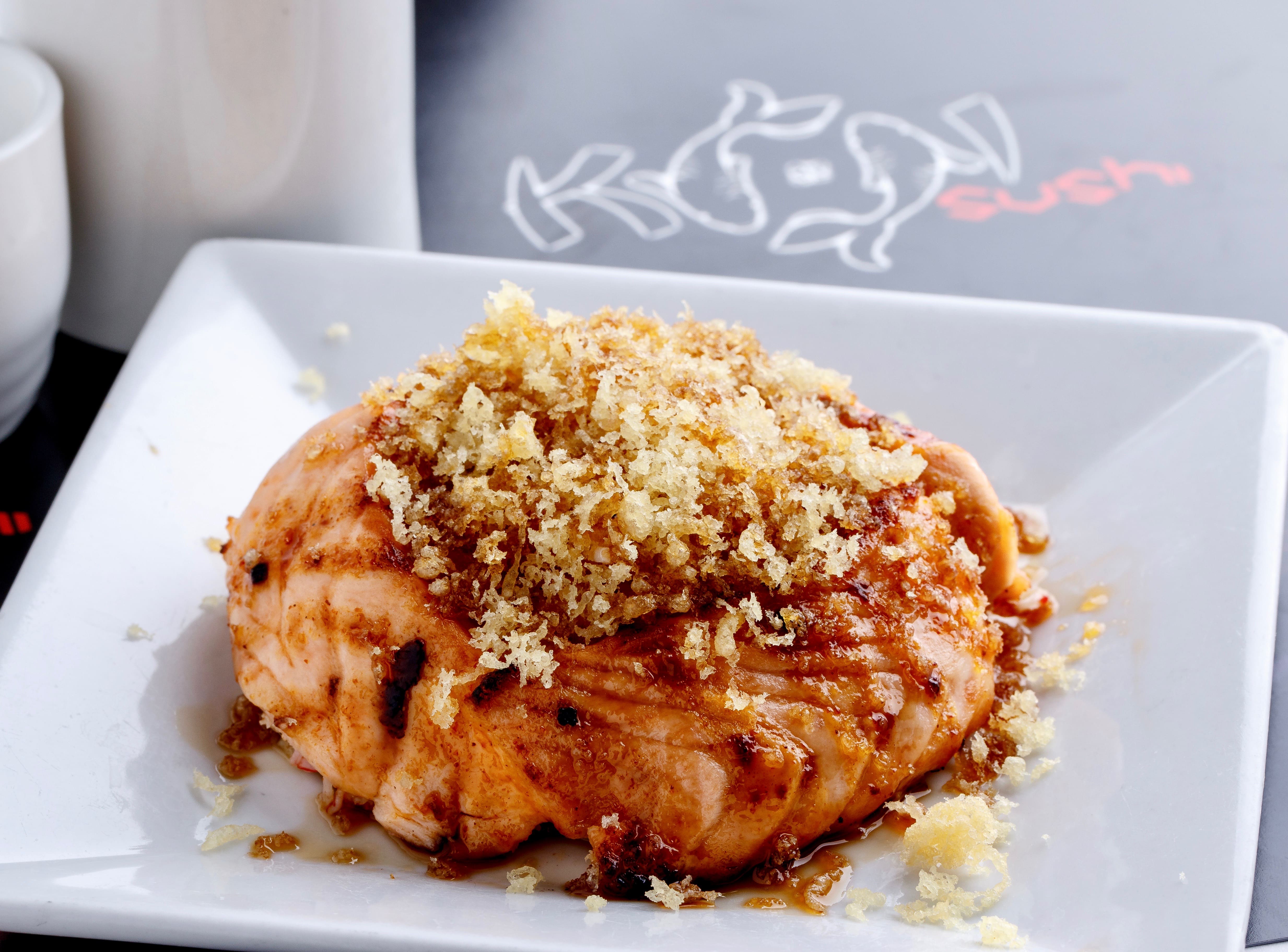 Order Baked Salmon Appetizer food online from Koi Japanese Sushi Bar & Lounge store, Beaumont on bringmethat.com