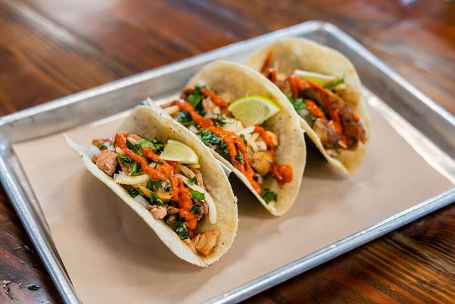 Order 1 Chicken Taco food online from Scott's Kitchen and Catering at Hangar 29 store, Kansas City on bringmethat.com