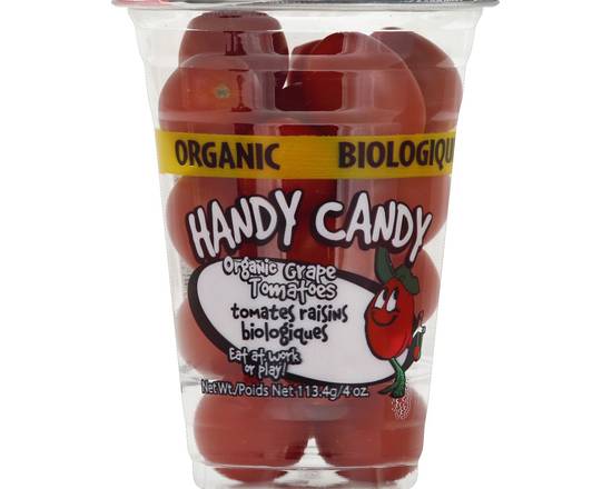 Order Handy Candy · Organic Grape Tomatoes (4 oz) food online from Vons store, Fillmore on bringmethat.com