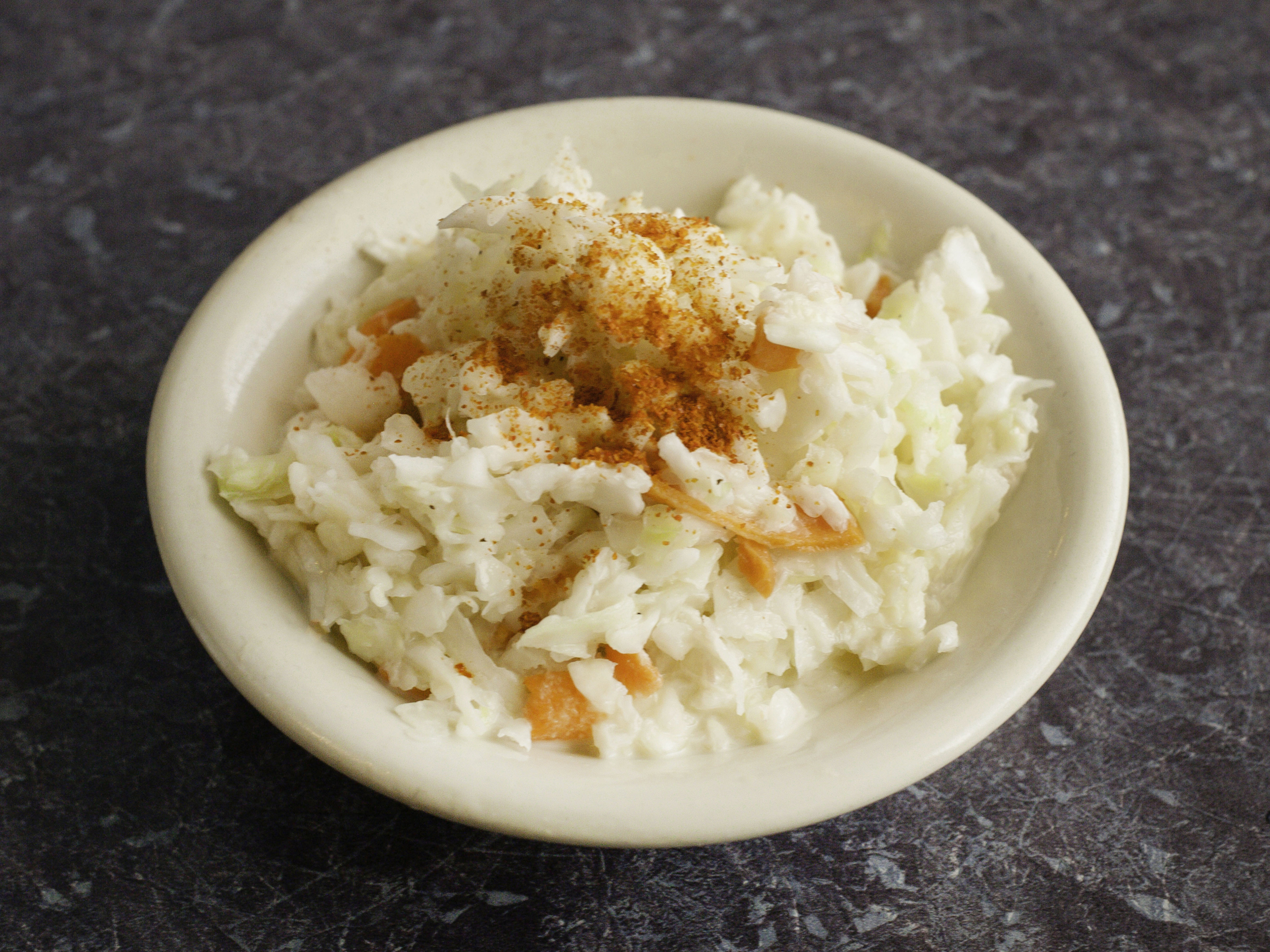 Order Creamy Cole Slaw food online from Wolf's Bar-b-q-Restaurant store, Evansville on bringmethat.com