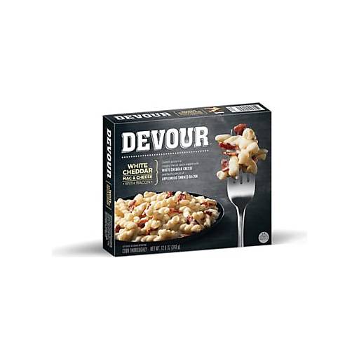 Order Devour White Cheddar Mac & Cheese With Bacon (12 OZ) 40520 food online from Bevmo! store, Pasadena on bringmethat.com