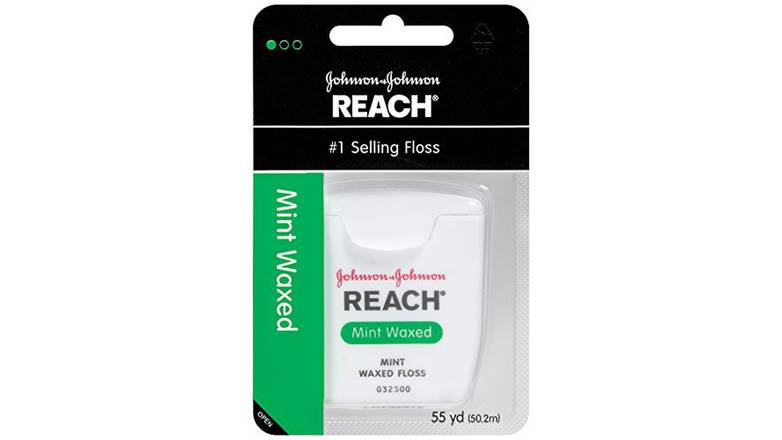 Order Johnson & Johnson Reach Mint Waxed Dental Floss 55 Yards food online from Route 7 Food Mart store, Norwalk on bringmethat.com