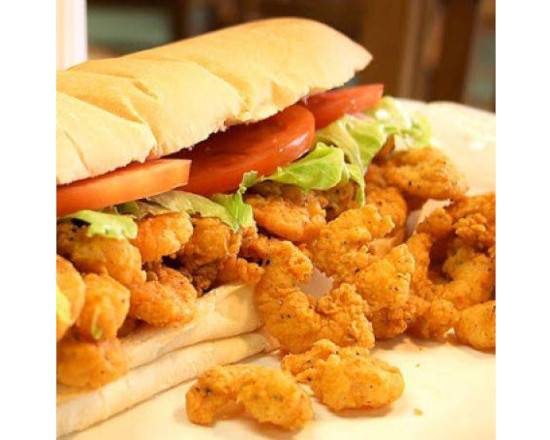 Order Fried Shrimp Poboy food online from Royal Burrito Mexican Grill store, New Orleans on bringmethat.com