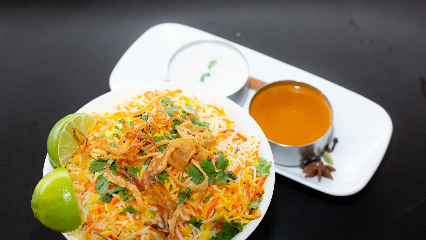 Order Lamb Biryani food online from Masala Desi Cafe store, Burlingame on bringmethat.com