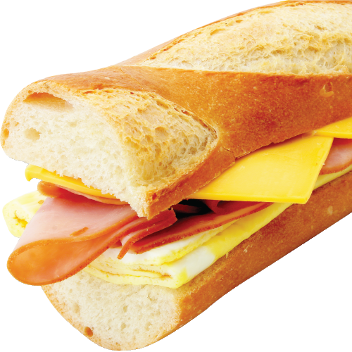 Order 80. Ham, Egg and Cheese Sandwich Breakfast food online from Lee's Sandwiches store, Chino on bringmethat.com