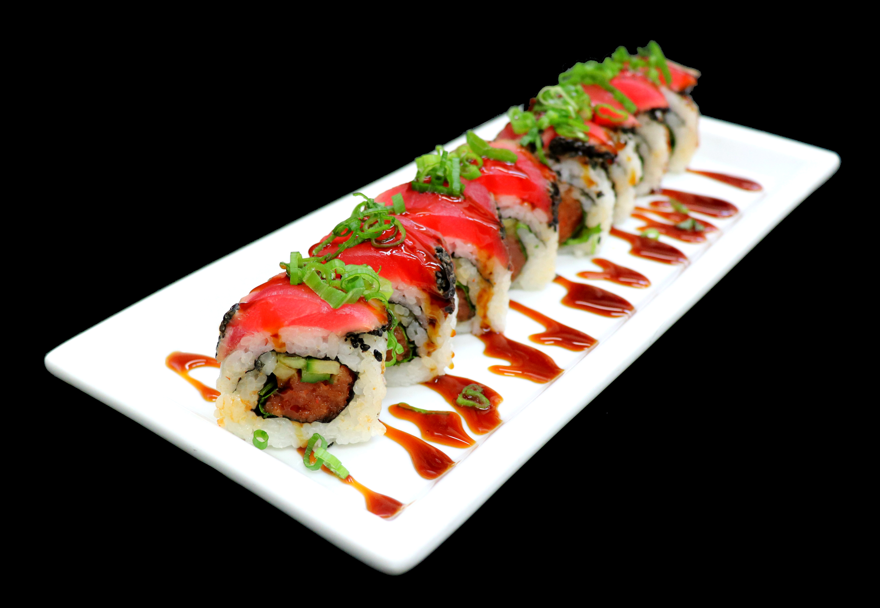 Order I Heart Tuna Roll food online from Toshiko Ramen And Sushi Bar store, Fresno on bringmethat.com